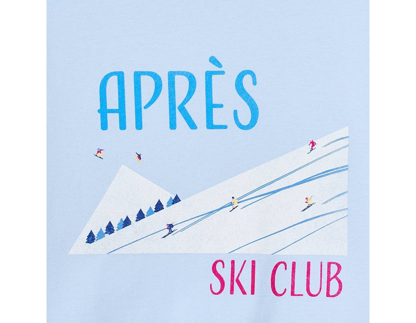 Футболка Cat & Jack Short Sleeve Boxy 'Apres Ski' Graphic T-Shirt для девочек, цвет: Бледный синий — фото 3