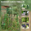 Metal Garden Trellis, Arch Trellis for Climbing Plants Outdoor, A-Frame, with Climbing Net, 57" x 66" x 81" - 4 of 4