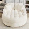 55" Chaise Lounge Sofa Bed for Indoor Space, Upholstered Sofa Couch with Tufted Seat and Pillows for Living Room-Maison Boucle - 2 of 4