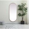 Elegant Lighting Metal Frame Oval Mirror 24x60 Inch in Brass - 2 of 4