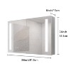 Bathroom Cabinet With Mirror, Lights, 3 Touch Switches, 36×24 Inch LED Cabinet, Anti Fog - 2 of 4