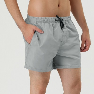 Lars Amadeus Men's Solid Color Holiday Drawstring Waist Mesh Lining Lightweight Board Shorts 2 Packs Gray/Green 34 — фото 2