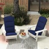 Outsunny Adirondack Chair Cushions, Outdoor Chair Cushions with Seat Cushion, Back Cushion and Ties, Water Repellent Replacement Patio Seat Pads - 2 of 4
