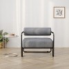 27" Modern Iron Accent Chair , Comfy Lazy Armchair for Living Room and Bedroom 4A - ModernLuxe - 2 of 4