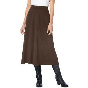 Woman Within Plus Size Ponte Knit A-Line Skirt - 1 of 4