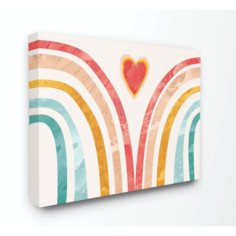 Stupell Industries Kids Paper Collage Rainbow Heart Design, 1 of 6