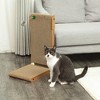 Sevobal Pet Scratcher, L-Shaped Cat Scratch Pad with Play Ball, Durable Scratching Board Indoor Cats, Brown, 15.4"*10.4"*23.2" - 2 of 4
