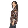 White Mark Women's Paisley Button Front Tunic Top - 2 of 4