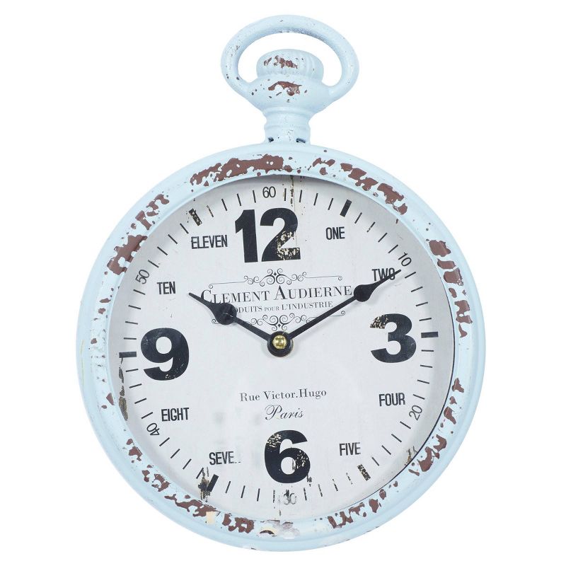 Set of 2 Metal Pocket Watch Style Wall Clocks - Olivia &#38; May, 4 of 10