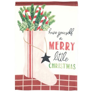 Magnolia Garden Have Merry Little Christmas Stocking 13 x 18 Inch Polyester Garden Flag - 1 of 2