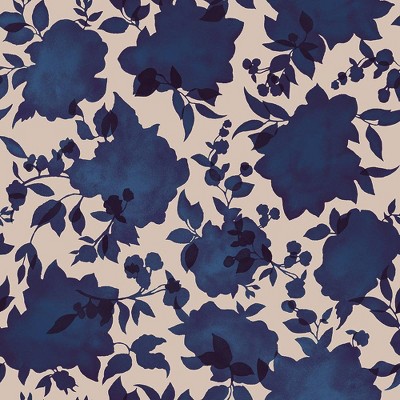 Tempaper Silhouette Sapphire Peel and Stick Wallpaper