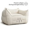 Teddy 43" Boucle Upholstered Bean Bag Couch For Adults and Kids,Khaki - 3 of 4