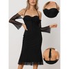 Allegra K Women's Mesh Sleeves Mermaid Hem Off Shoulder Bodycon Dress - 2 of 4
