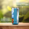 The Clean Hydration Co Insulated Tumbler with Ceramic Interior and Lid, Double Wall Design for Hot and Cold Drinks, Blue - 3 of 4