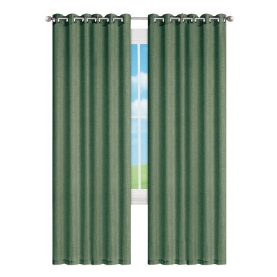 Collections Etc Hashton Faux Linen Panel Pair