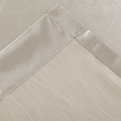 Beige Faux Silk Sheer Rod Pocket Window Panel