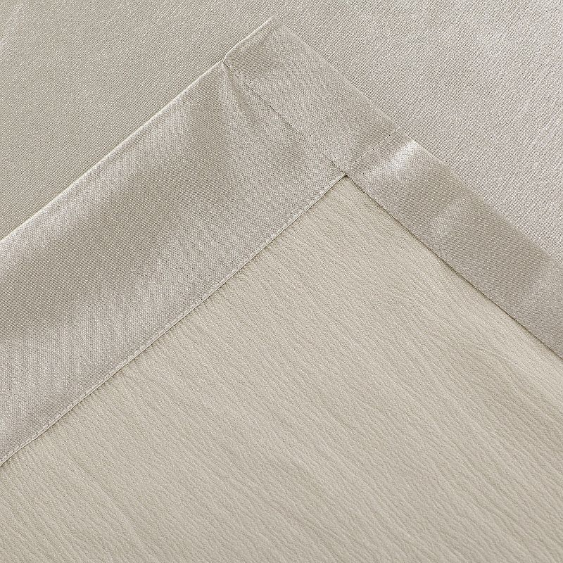 Kate Aurora Ultra Lux Faux Silk Regency Crinkle Rod Pocket Semi Sheer Single Curtain Panel, 3 of 6