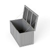 Cesicia Outdoor Wooden Deck Box, for Patio Furniture Cushions, Pool Toys & Garden Tools - 4 of 4