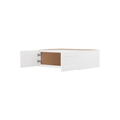 HOMLUX Easy-DIY Shaker White Ready to Assemble Wall Refrigerator Kitchen Cabinet with 2 Doors