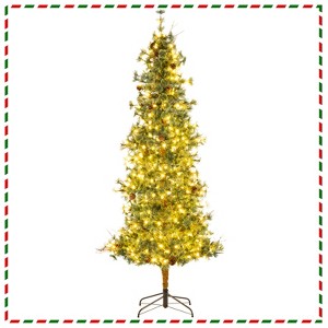 Tangkula 6 FT Pre-Lit Artificial Christmas Tree Cashmere Xmas Tree w/ 370 Pine Needles - 1 of 1