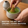 HOM Matcha Whisk Set - 7pc Matcha Set Includes Ceramic Bowl, Bamboo Whisk & Holder, Wooden Scoop & Holder, Sifter & Tea Towel (Matcha NOT Included) - 3 of 4