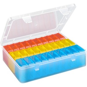 62-Piece Bead Organizer Set, Small Plastic Storage Cases with Hinged Lids for DIY Jewelry and Crafts - 1 of 4