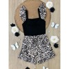 Roaring Fun Leopard Print Top and Ruffle Short Set Mia Belle Girls - 2 of 4