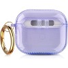 Worryfree Gadgets Case Compatible with Apple AirPods 3 Case Gen 3 Clear Protective TPU Cover Skin AirPods 3 Cover Wireless Charging with Carabiner - 2 of 4
