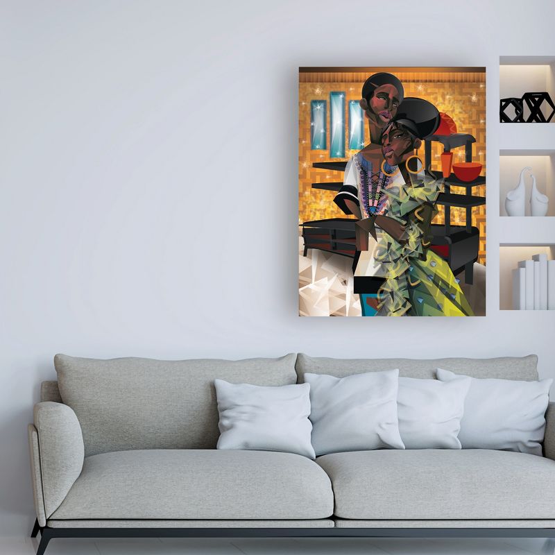 Trademark Fine Art -Jaleel Campbell 'Do You Love What You Feel?' Canvas Art, 3 of 4