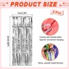 Unique Bargains Wedding Birthday Party Decoration Foil Fringe Backdrop Curtain 2 Pcs - 2 of 4