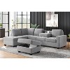 CIPACHO Orisfur. Modern Sectional Sofa with Reversible Chaise, L Shaped  Couch Set with Storage Ottoman and Two Cup Holders for Living Room - 2 of 4