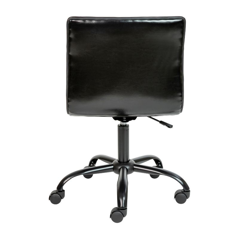Merrick Lane Home Office Chair Ergonomic Executive Ribbed Low Back Armless Computer Desk Chair - Base, Frame & Border, 4 of 22