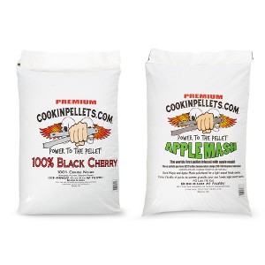 CookinPellets Black Cherry Smoker Smoking Hardwood Wood Pellets Bundle w/ CookinPellets Apple Mash Hard Maple Smoker Smoking Wood Pellets, 40 Lb Bags - 1 of 4