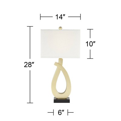 Simone Gold and Black Sculptural Table Lamps with USB Ports