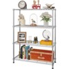 SEVOBAL Utility Storage Shelves Chrome Plated Iron Multi Layer Open Design for Home and Shop Organization, Silver, 35.9"*14.37"*5.51" - 2 of 4