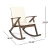 Christopher Knight Home Ridgewood Outdoor Acacia Wood Rocking Chair with Cushion - 3 of 4