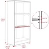 AZL1 Life Concept Decorative Bookshelf Freestanding Bookcase with Adjustable Shelves, 3 Layer for Offices, Living Rooms, Black, 11.6"*24.4"*44.1" - 3 of 4