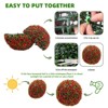 Artificial Topiary Balls Set of 2, Flower Topiary Balls Decorative Balls for Outdoor and Indoor, Wedding Decoration - 4 of 4