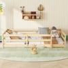 ALEXOUN Floor Bed with Safety Guardrails for Kids,Wood Montessori Kids Floor Bed,No Box Spring Needed,for Kids,Girls,Boys - 2 of 4