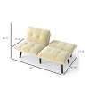 63" Convertible Velvet Sofa Bed,Modern Folding Twin Sleeper with Adjustable Backrest for Small Apartment Living Room-Baofuwish - 4 of 4