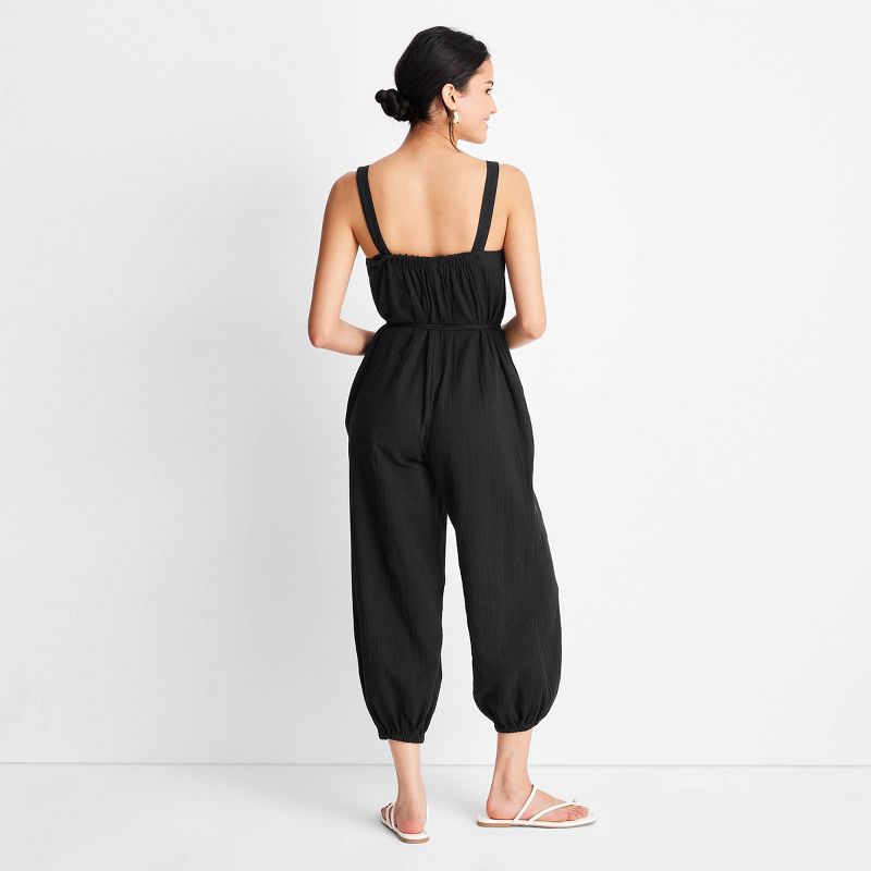 Women's Sleeveless Low Back Cord Jumpsuit - Future Collective™ with Jenny K. Lopez Black, 2 of 4