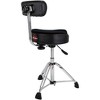 Gibraltar Hydraulic 16 in. Cordura Saddle Drum Throne with Backrest - 2 of 4
