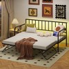 Lycvki Twin Trundle Bed Frame with Heavy Duty Metal Slats Sppports - 4 of 4