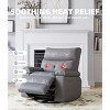 GustoWave Power Rocker Swivel Recliner Chair - Heat and Massage, Adjustable Electric Recliner Ergonomic PU Leather Single Sofa - 3 of 4