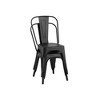IHOMEADORE 18Inch Matte Black Industrial Metal Dining Chairs set of 2 - 4 of 4