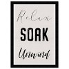 13" x 19" Relax and Unwind Motivational Quotes Framed Wall Art Gray - Wynwood Studio: Modern Bath & Laundry Decor - 2 of 4