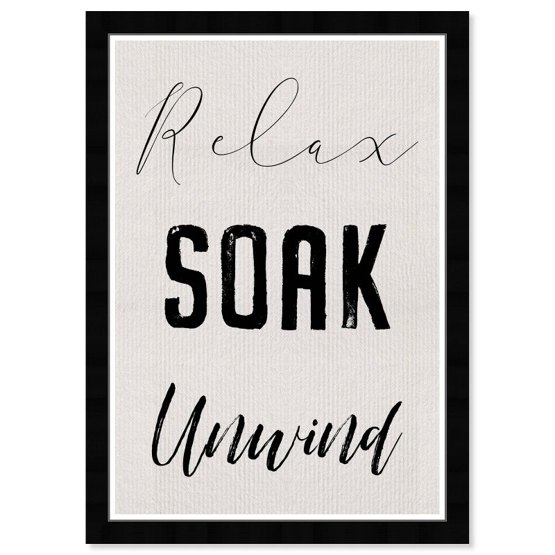 13&#34; x 19&#34; Relax and Unwind Motivational Quotes Framed Wall Art Gray - Wynwood Studio, 3 of 9