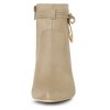 Allegra K Women's Pointed Toe Block Heel Zipper Ankle Boots - 2 of 4