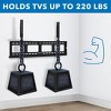 Mount-It! Low-Profile Large TV Mount | Flush TV Wall Mount | Ultra-Slim Fixed TV Mount for 42 - 70 Inches Screen TVs | 220 Lbs. Capacity | Black - 4 of 4