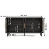 CAVINAS 60" 4-Door Buffet Cabinet with Painted Glass Art,Accent Cabinet with Multiple Compartments,Metal Storage Cabinet for Living Room,Entryway - 2 of 4